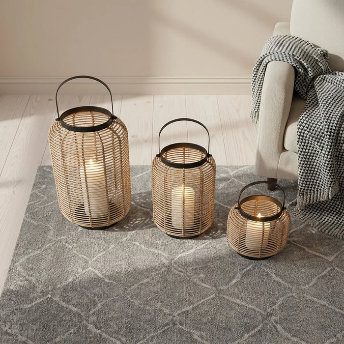 Lumino Decorative Lantern, Set of 3 - Natural