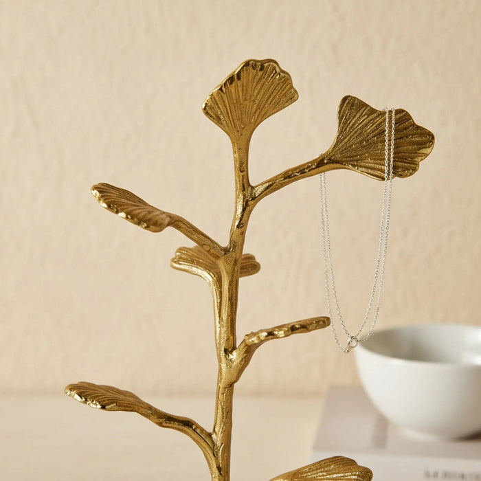 Lush Metal Tree Jewellery Organiser - Gold