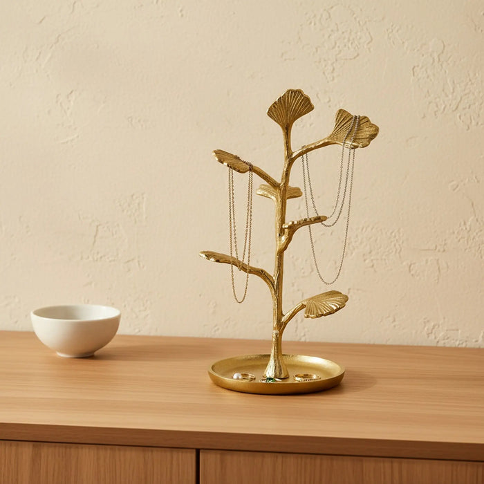Lush Metal Tree Jewellery Organiser - Gold