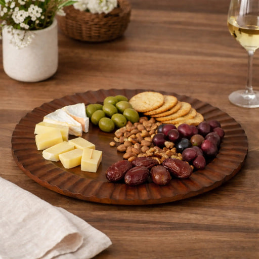 Luvra Wooden Platter - Brown Homelves