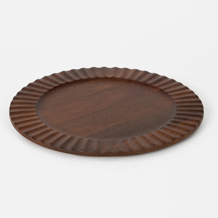 Luvra Wooden Platter - Brown