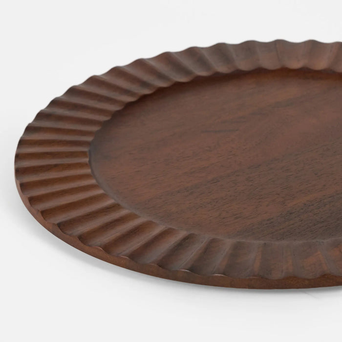 Luvra Wooden Platter - Brown