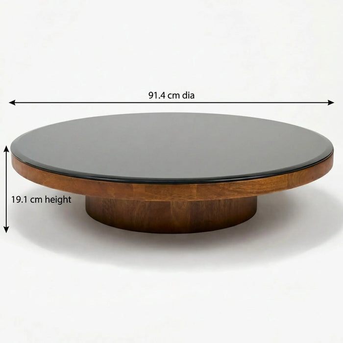 Mayo, Miyo & Rio Tables, Set of 3 - Black Mirror & Antique Mirror