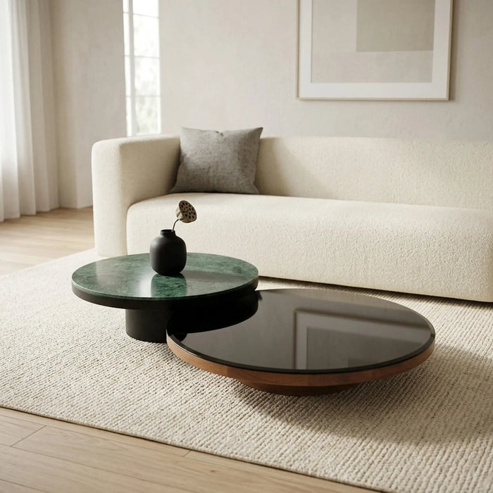 Mayo & Miyo Table Set - Glass, Green Marble