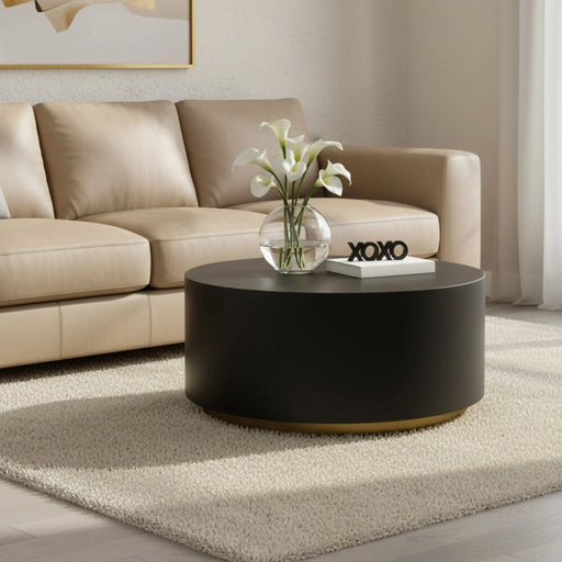 Milo Metal Coffee Table, Black Homelves