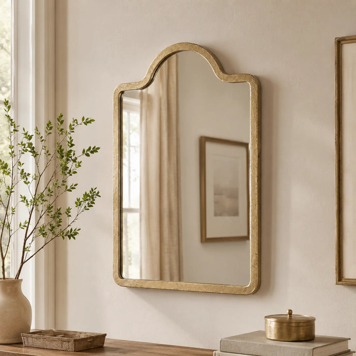 Mirza Wall Mirror With Metal Frame - Gold