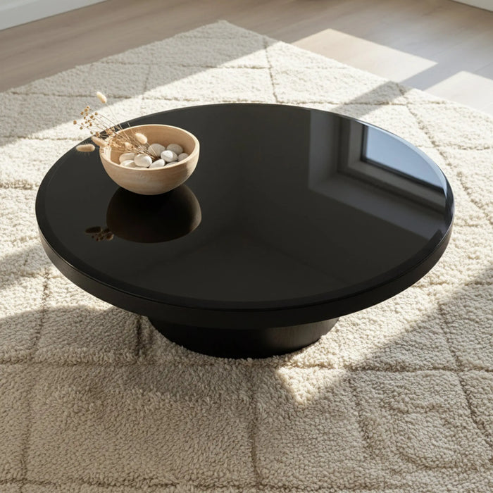 Miyo Black Glass Coffee Table