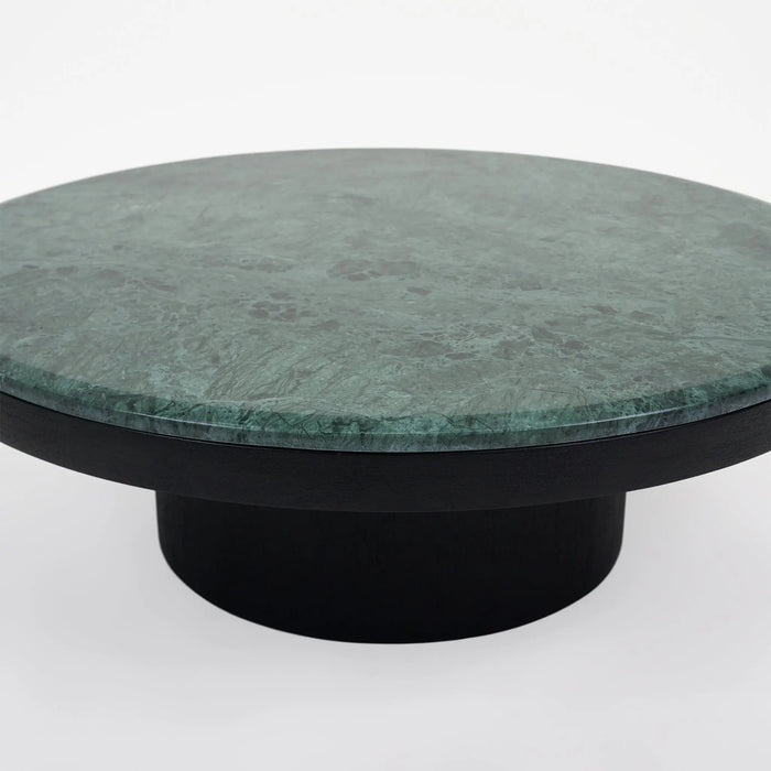 Miyo Coffee Table With Marble Top - Green & Black