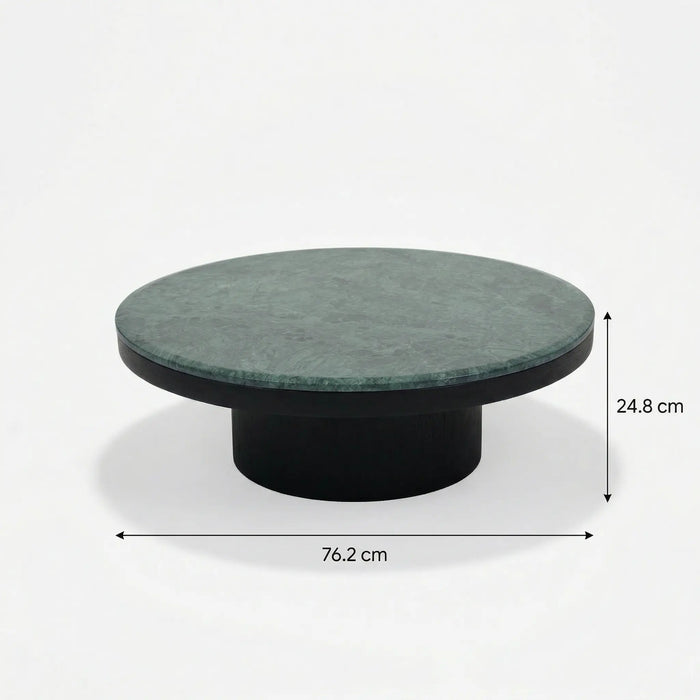 Miyo Coffee Table With Marble Top - Green & Black