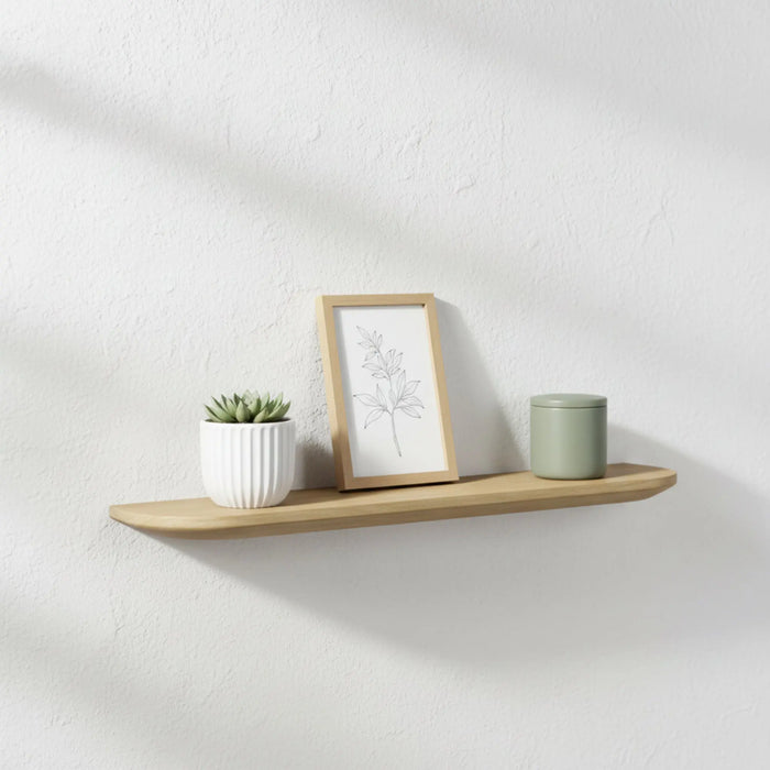 Naza Wooden Wall Shelf, Set Of 2 - White Washed