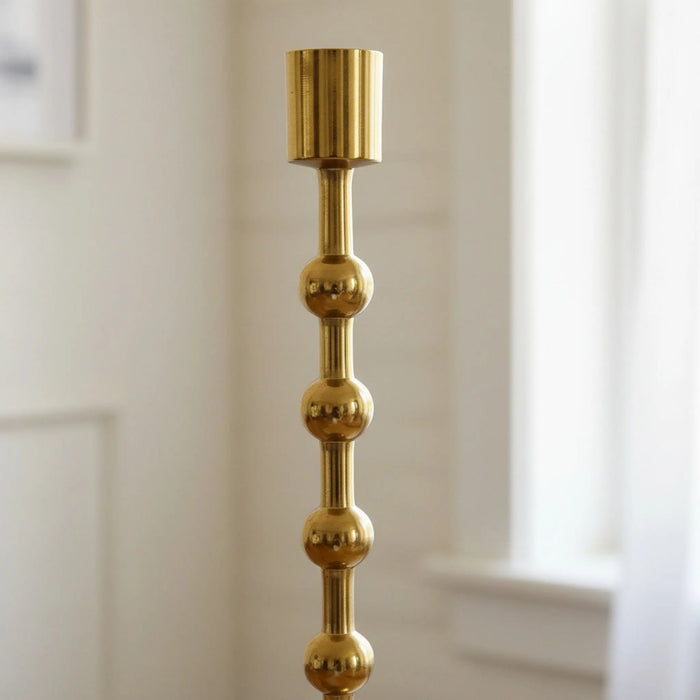 Nodes Metal Candle Holders, Set of 2 - Gold