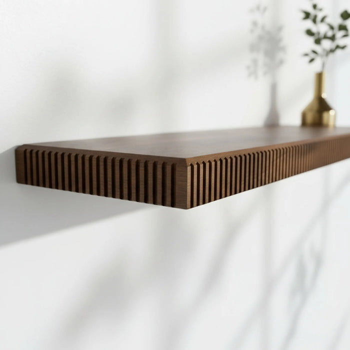 Nook Wooden Wall Shelves, Set Of 2 - Walnut