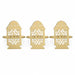 Noor 3 Piece Lantern Napkin Ring - Gold Homelves