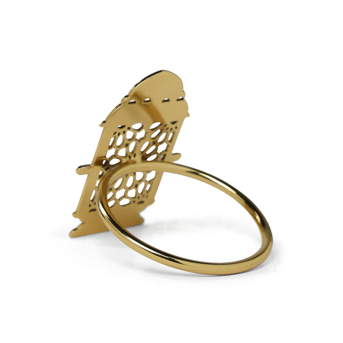 Noor 3 Piece Lantern Napkin Ring - Gold Homelves