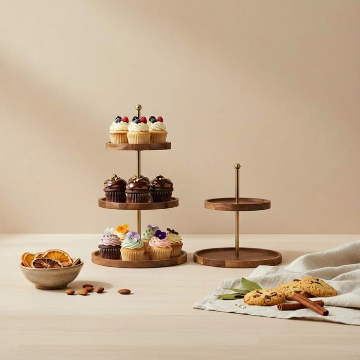 Nosh 2- tier and 3-tier Cake Stand - Natural