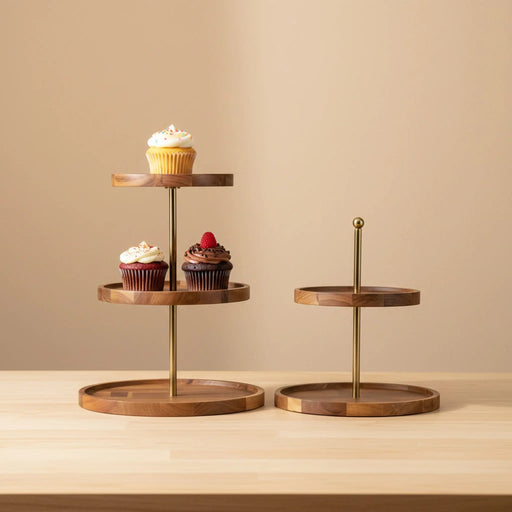 Nosh 2- tier and 3-tier Cake Stand - Natural Homelves
