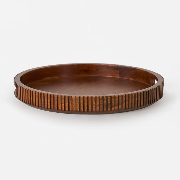Oakra Wooden Platter, Brown