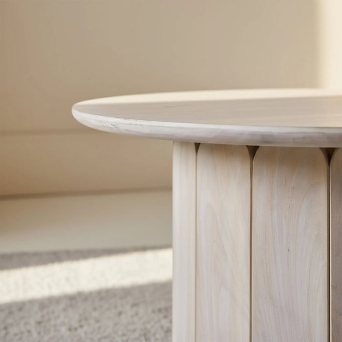 Olan Scallop Coffee Table - Whitewash