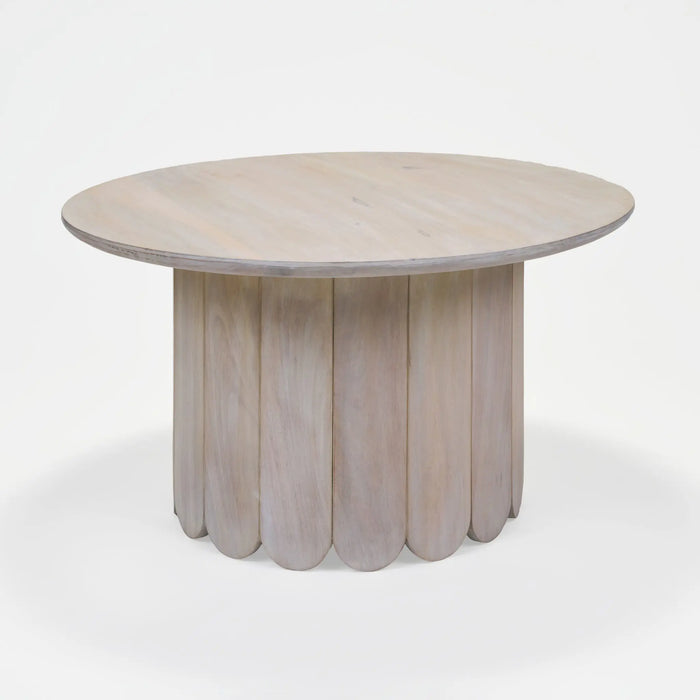 Olan Scallop Coffee Table - Whitewash