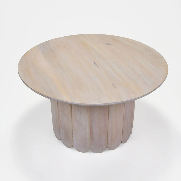 Olan Scallop Coffee Table - Whitewash