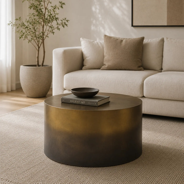 Ombre Metal Coffee Table, Gold