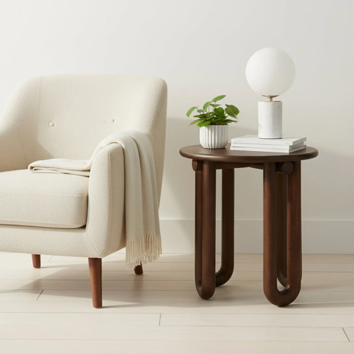 Ora Wooden Side Table - Walnut