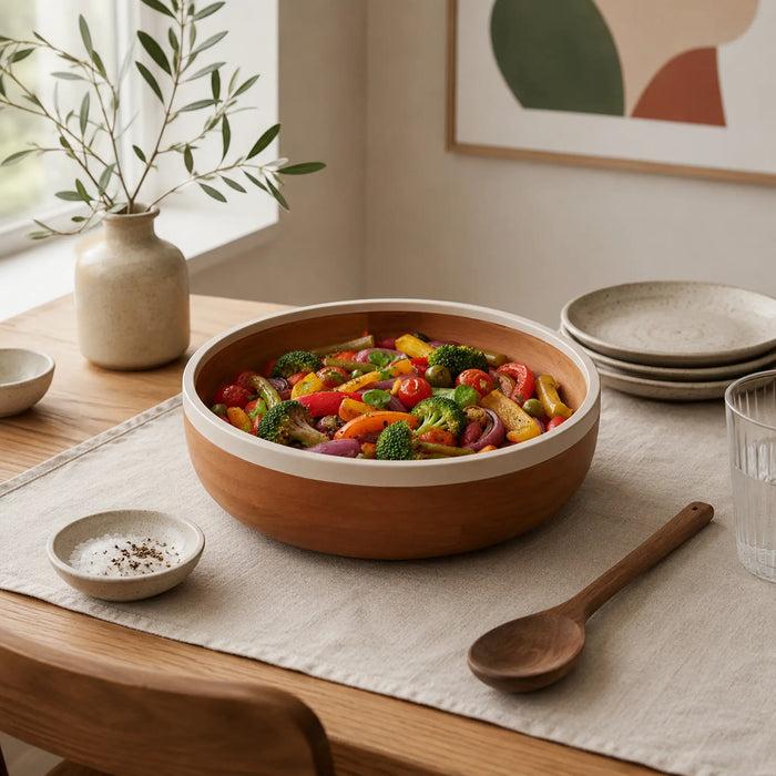 Orbis Wooden Serving Bowl, Large - Natural