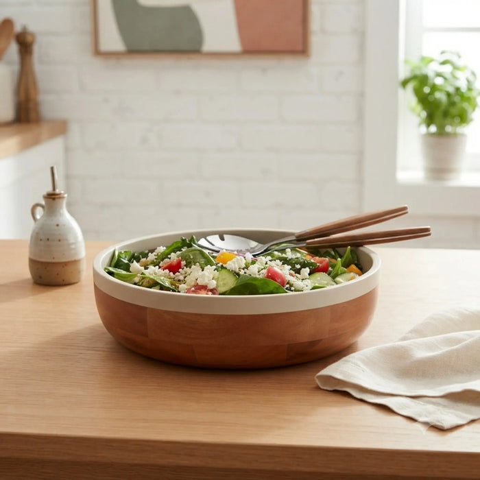 Orbis Wooden Serving Bowl, Large - Natural
