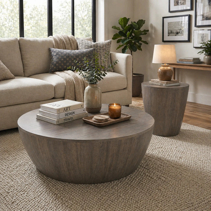 Owen Coffee & Side Table Set - Graywash Walnut