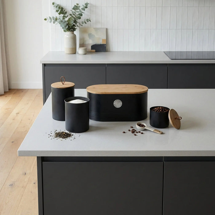 Penta Metal Storage Boxes, Set Of 4 - Black