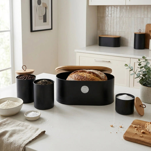 Penta Metal Storage Boxes, Set Of 4 - Black Homelves