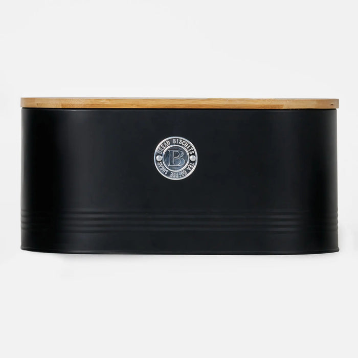 Penta Storage Box With Wooden Lid - Black