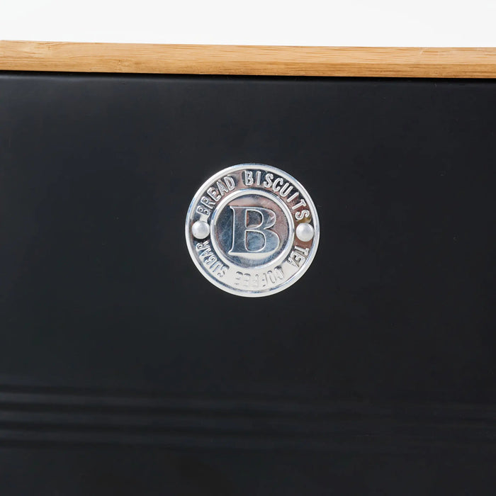 Penta Storage Box With Wooden Lid - Black