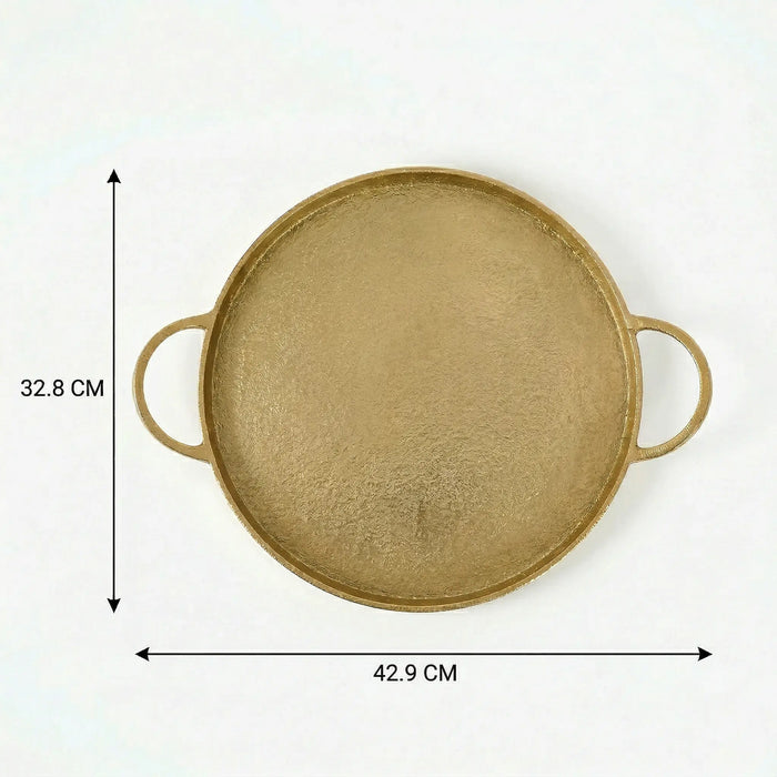 Piatto Metal Tray, Gold