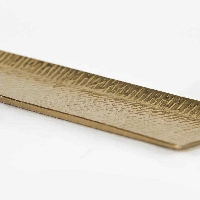 Relish Rectangular Metal Platter, Set Of 3 - Gold