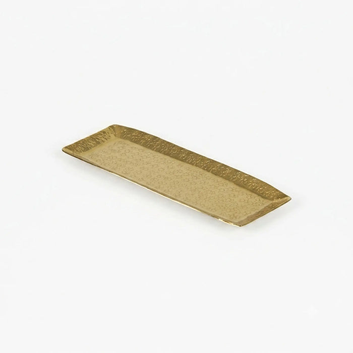 Relish Rectangular Metal Platter, Small - Gold