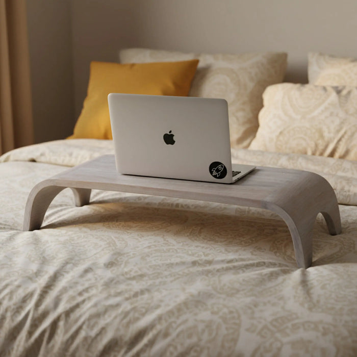 Revo Wooden Laptop Stand - Whitewash