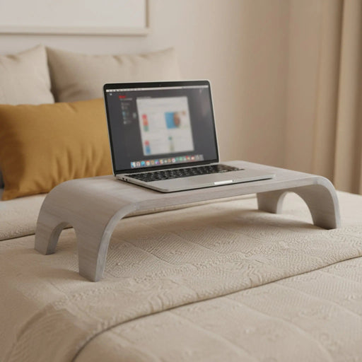 Revo Wooden Laptop Stand - Whitewash Homelves
