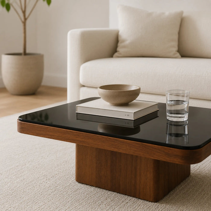 Rio Black Glass Coffee Table