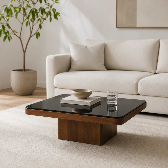 Rio Black Glass Coffee Table