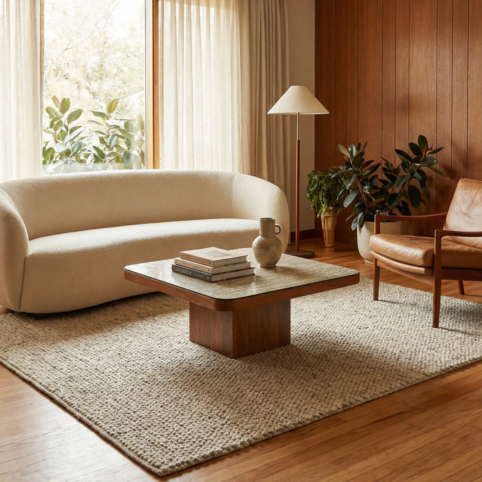 Rio Coffee Table With Antique Mirror - Brown