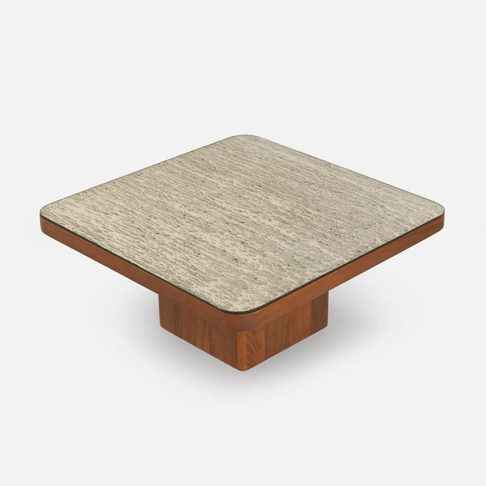 Rio Coffee Table With Antique Mirror - Brown
