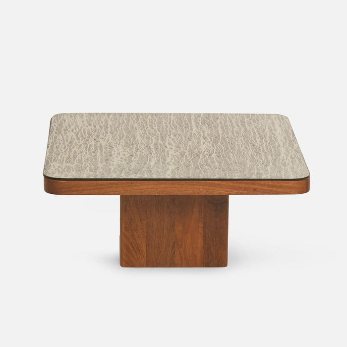 Rio Coffee Table With Antique Mirror - Brown