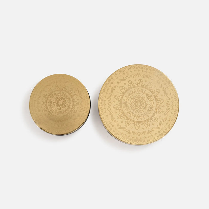 Riva Metal Storage Box, Set of 2 - Gold