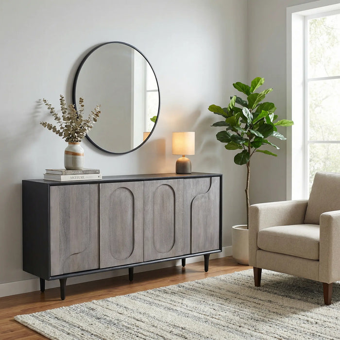 Roy Sideboard - Grey & Black