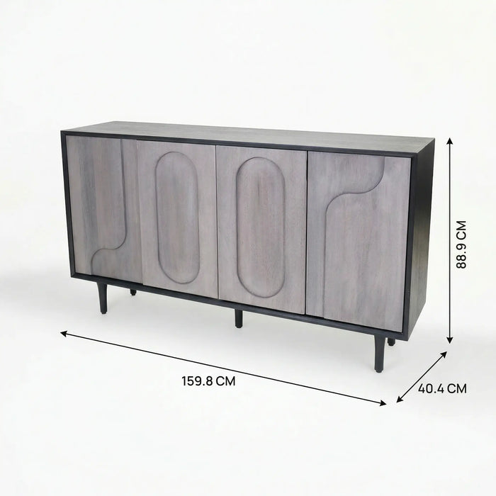 Roy Sideboard - Grey & Black