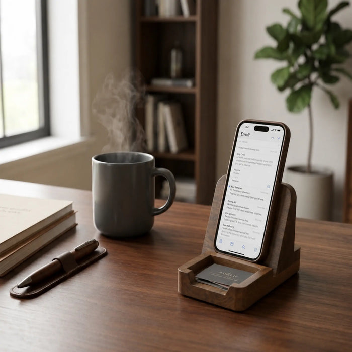 Runa Wooden Mobile Stand, Brown