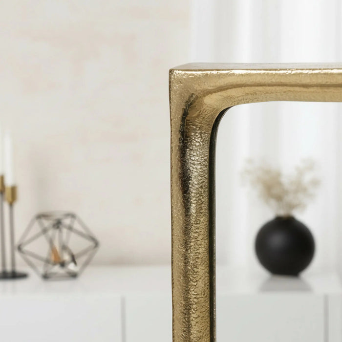 Safa Wall Mirror With Metal Frame - Gold