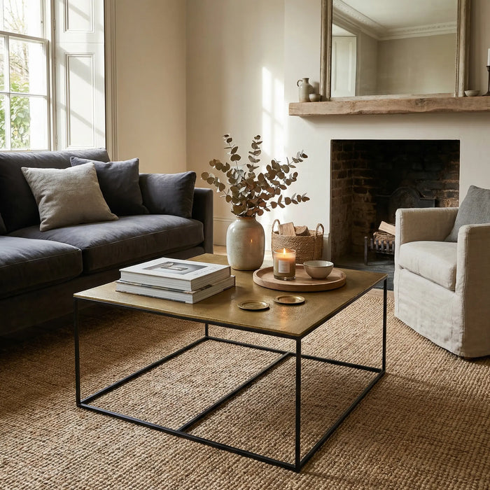 Serra Coffee Table - Black & Gold