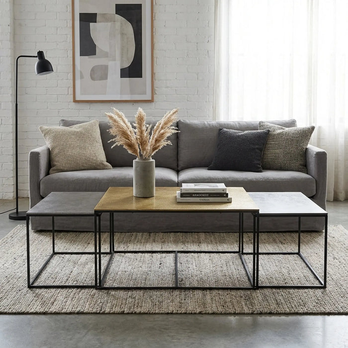 Serra Nesting Coffee Table, Set of 3 - Black